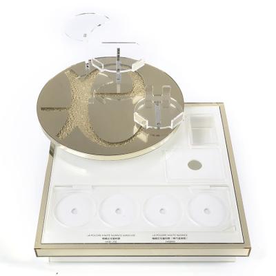 China Easy Installation Luxury Fashion Countertops Makeup Powder Acrylic Display Stand for sale