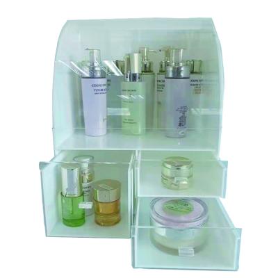 China Store Easy Quick Delivery Acrylic Cylinder Container Transparent Cosmetic Organizer for sale