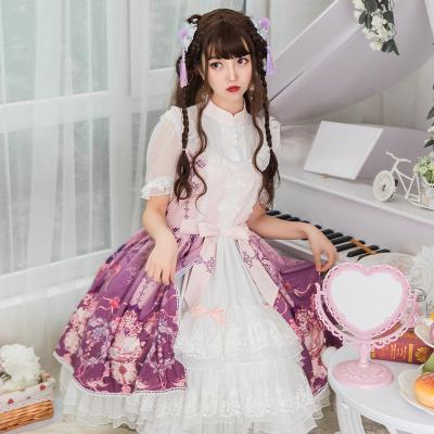 China Beautiful Breathable Original Lace Costume Design Lolita Dress Short Sweet OP Skirt for sale