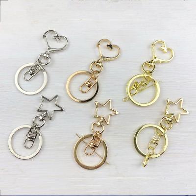 China Wholesale Clasp Star Lobster Decoration Gift Heart Shape Metal Hook Key Chain Accessories Bulk For Jewelry Making DIY Accessory for sale