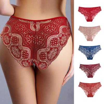 China Breathable In Comfortable And Breathable Anti-piling Panties Running Red Lace Underwear for sale