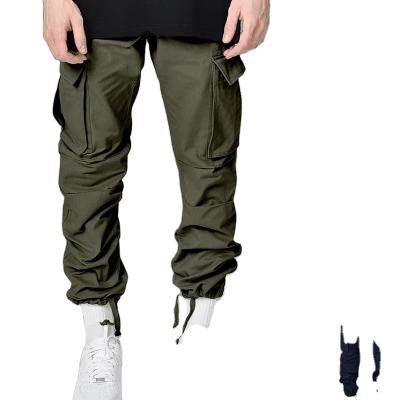 China 2021 Anti-wrinkle Men's Multi-pocket Six-color Fashion Casual Men's Cargo Pants With Drawstring Trousers for sale