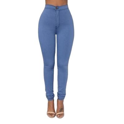 China 2022 new product high waist plus size QUICK DRY custom candy color stacked jeans womens trousers and slacks for sale