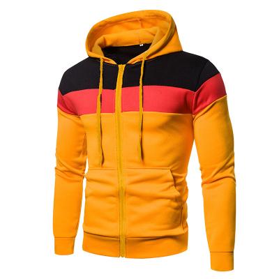 China Graceful Zipper Top Sports- Shear Men's Hoodie Orange White Royal Blue Contrast Sleeve Hoodie Regular Design Unisex Quick Dry Hoodie for sale