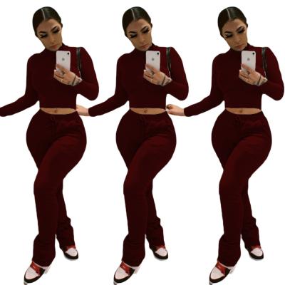 China New Arrival QUICK DRY Tight Fit 2Pcs Women Set Two Piece Set Sweatpants For Women for sale