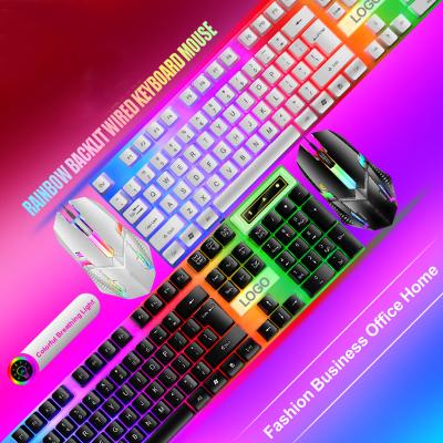 China Anti-Ghosting 104 Keys USB Wired Usb Keyboards With Optical Numeric Keypad For PC RGB Gaming Desktop Mechanical Keyboard With Mouse for sale