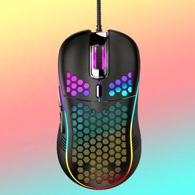 China Cheapest RGB Honeycomb RGB USB Gaming Mouse 7200DPI Professional Cable Light USB Cable Lightweight Cable Headquarters for sale