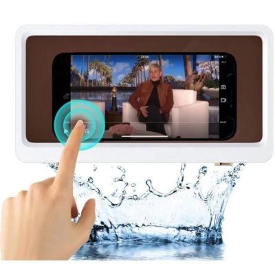 China New Arrival Home Box Touch Screen Mobile Phone Storage Boxes Wall Hanging Phone Holder Waterproof Punch-free Safe Accessories for sale