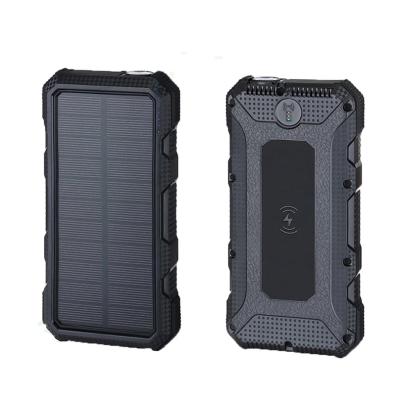 China Fast Charging Support Power Bank 20000mah High Capacity 10w Wireless Solar Power Banks Waterproof 18W PD Fast Charging Portable Solar Power Bank for sale