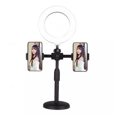 China New and Dimmable 6 Inch Adjustable Glow Foldable Internet Live Professional Adjustable Glow Switch USB LED Stand Holder with Ring Light for sale