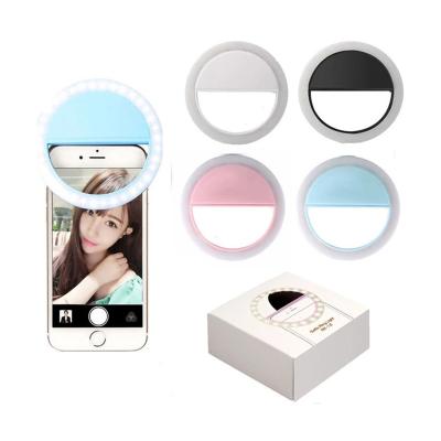 China Video Tablet 8.5*8.5*1.2cm Selfie Ring Light Circle Clamp Beauty Photography Show Fill Light Phone Portable Clip Promotion Sales Flash for sale