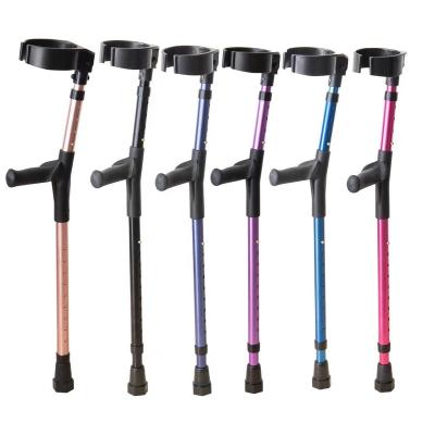 China Medical Aluminum Alloy Children Adjustable Height Crutches Forearm Elbow Crutches for aldults for sale