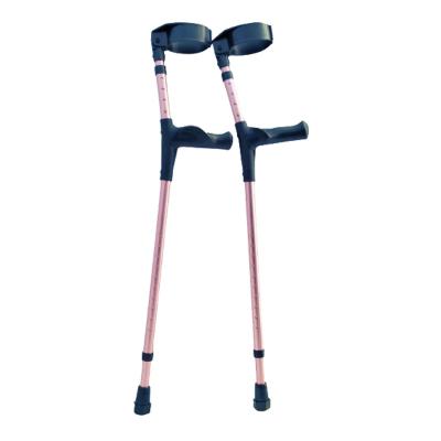 China Aluminum Alloy Customized Medical Ergonomic Open Cuff Adult Under Support Disabled Elbow Crutches for sale