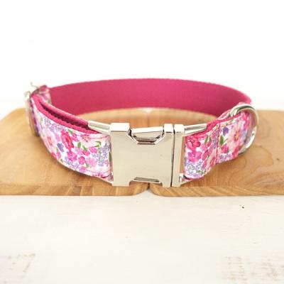 China Viable Metal Fairy Flower Peach New Product New Product Petto Dog Collar Anti-bite Thickened Dog Collar Adjustable Thickened Dog Collar for sale