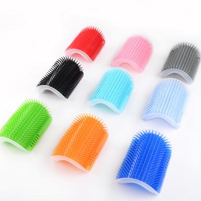 China Petto Sustainable Hot-selling Multicolor Color Box Packed Cat Corner Massager Corner Comb for sale