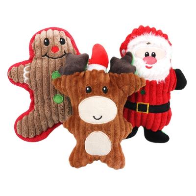 China Viable Hot Sale Christmas Dog Toy Autumn And Winter Plush Toys For Dogs Sounding Dog Soft Toy for sale