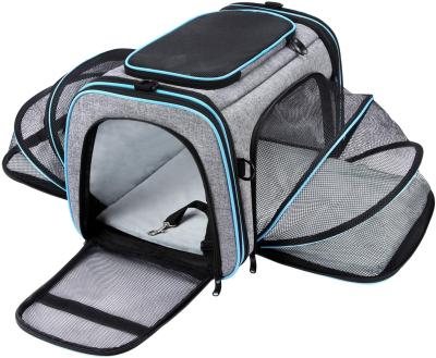 China Factory Outlet Viable Airline Approved Expandable Portable Multiple Bedding For Choice And Safety Pet Bag Waterproof Dog Cat Carrier for sale