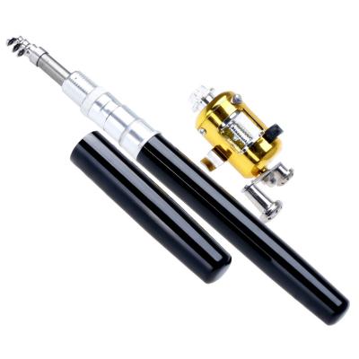 China Petto High Quality Durable Fiber Sports Mini Pen Lightweight FRP Pocket Pen Telescopic Fishing Rod Small for sale