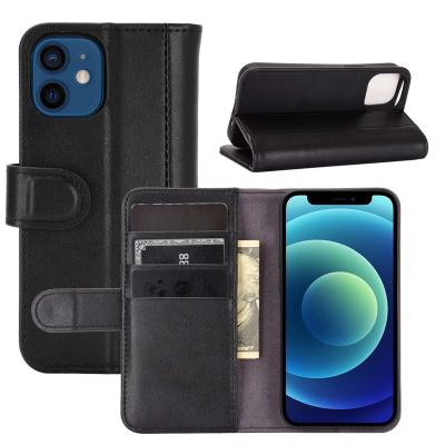 China Anti-drop Cell Phone Bags&Cases For iPhone 12 Phone CN-006 Custom Genuine Leather Case For iPhone 12 pro for sale