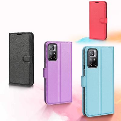 China Magnetic Shockproof Wallet Cell Phone Case Cover With Card Holder Slots Flip Case For Redmi Note 11 for sale