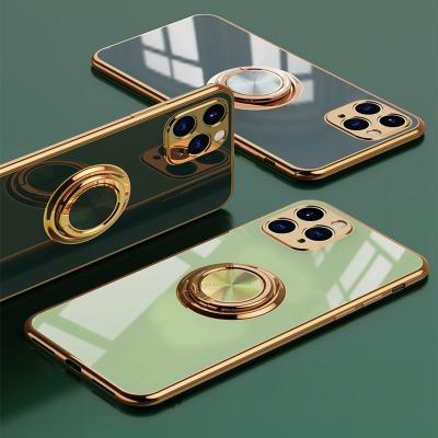 China Soft Design Ring For iphone 12 pro 13 Ring Suction Case Phone Accessories Case 13 Shockproof Magnetic Max Luxury Mobile Phone Cover for sale