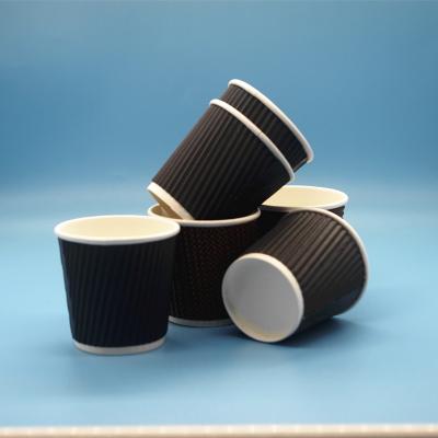 China Disposable Double-Layer Corrugated Coffee Cup Thickened Anti-scalding Paper Coffee Cups Custom Logo for sale