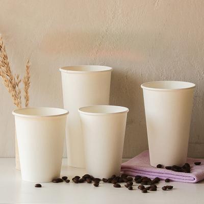 China Wholesale Disposable Hot Single Layer Thickened Coffee Cups Beverage Coffee Cup Wrapping Paper for sale