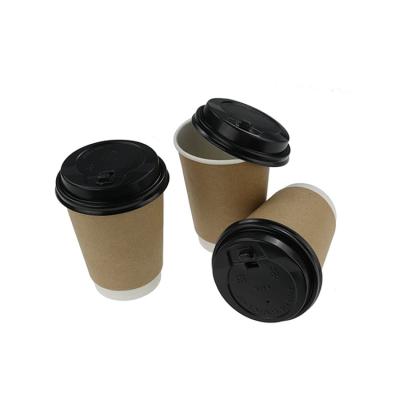 China Disposable Hemp Takeaway Paper Coffee Cups and Lids Coffee Takeout Cup for sale