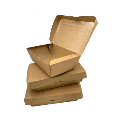 China Newest Best Eco-friendly Disposable Food Grade Paper Take Away Lunch Box Food Take Away Paper Lunch Box for sale