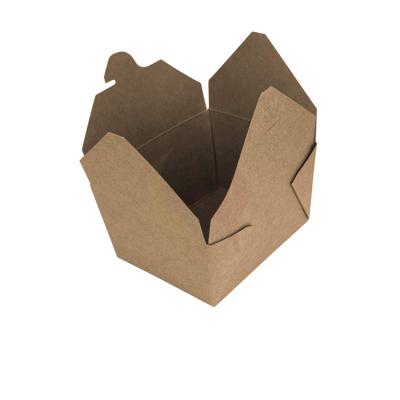 China Eco-friendly Microwave Steamed Brown Stackable Recycle Paper Lunch Box For Restaurants And Food Services for sale