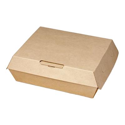 China Eco - Friendly Biodegradable Kraft Paper Food Sushi Tray For Burger for sale