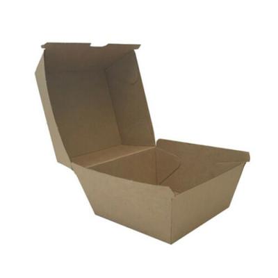 China Disposable Cardboard Hamburger Board Gourmet Cardboard Look Natural Hamburger Packaging Box for sale