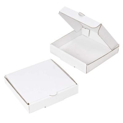 China Eco - Friendly White Mini Square Flat Cardboard Pizza Box for sale