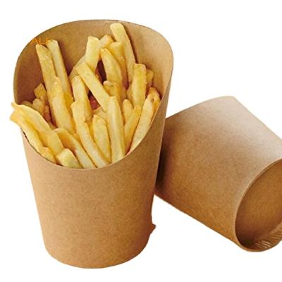 China Eco - Friendly Disposable Potato Chips Scoops French Fries Kraft Paper Boxes for sale