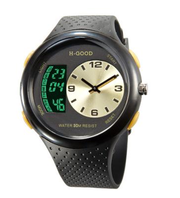 China H-GOOD 763 Casual Alarm Fashion Analog Led Waterproof Colorful Electronic Digital Quartz Watches for sale