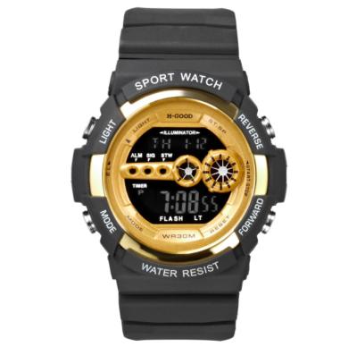 China Alarm Digital Analog Watch Classic Plastic Sport Waterproof Mens Digital Watches for sale