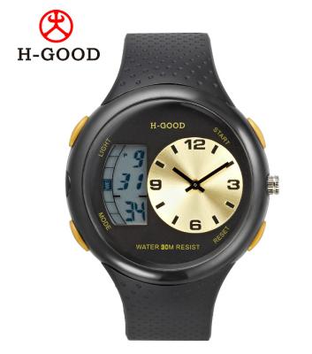 China Reloj de Gold Private Watches Fashion Luminous Digital Watches Company of fancy alarm men's watches H-GOOD 763 for sale