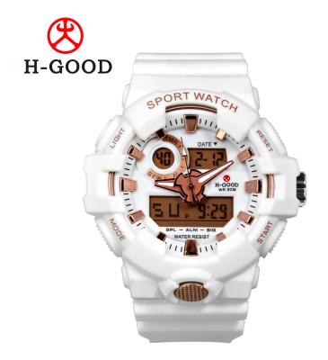 China H-GOOD 770 Date Automatic Sport Digital Watches Luxury Customized Custom Sport Watches Band Watches Plastic Girl for sale