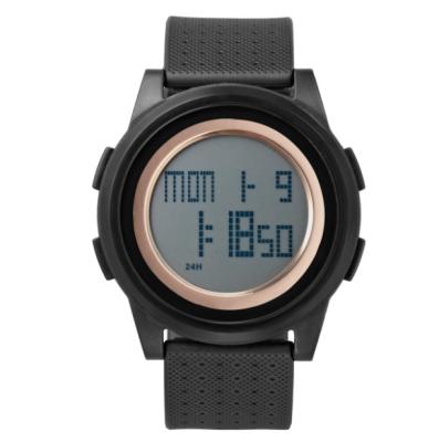 China Latest H-GOOD 337 Waterproof Alarm Silicone Band Luminous Led Watch Rose Gold Unisex Digital Watch for sale