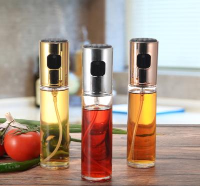 China Sustainable Factory Direct Easy To Carry Portable Hand Made Oil Spray / ABS Vinegar Glass Spray Oil Bottle for sale