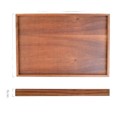 China LOGO Sustainable Healthy Bamboo Hotel Custom Hotel Serving Tray Restaurant Serving Tray Food Wooden Serving Tray for sale