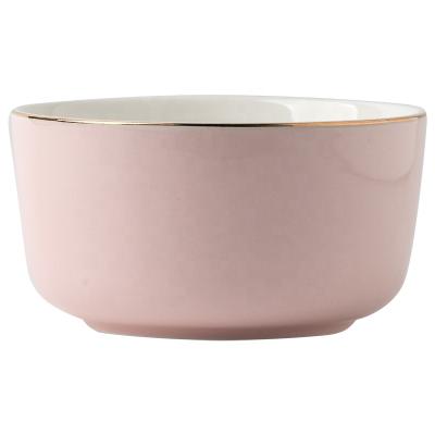 China Viable Hot Wholesale Cheap Pink Gray Tableware Ceramic Dinnerware Sets Dinnerware Set for sale