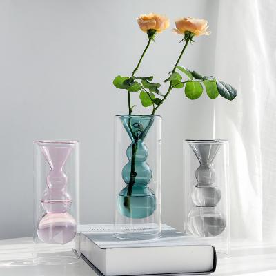 China Wholesale CLASSIC Cheap Clear Elegant Cylinder Customized Houseware Glass Vase For Decoration for sale