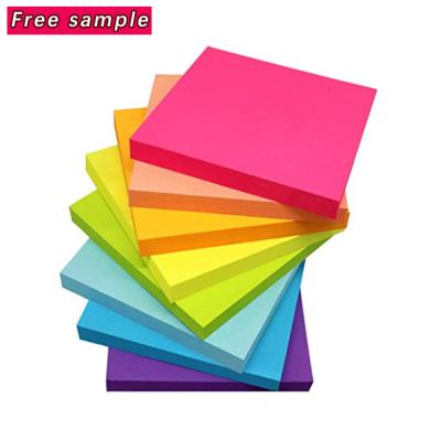 China Custom Amazon Hot Selling Memo Pad Self Adhesive Memo Pad Colorful 3x3 Paper Inches Sticky Notes for sale