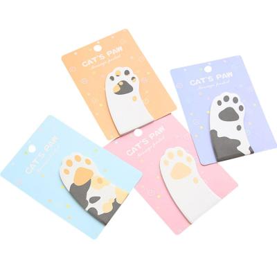 China Self Adhesive Loose Leaf Custom Die Cut Memo Pad Stationary Customized Design Footprint Shaped Post Sticky Note for sale