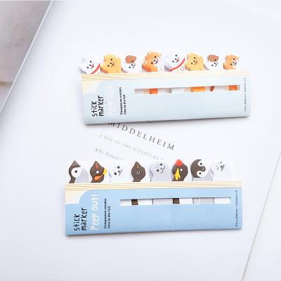 China Self Adhesive Free Design Customized Korean Sticky Animal Cartoon Animal Stationery Japan Index Book Sticky Note for sale