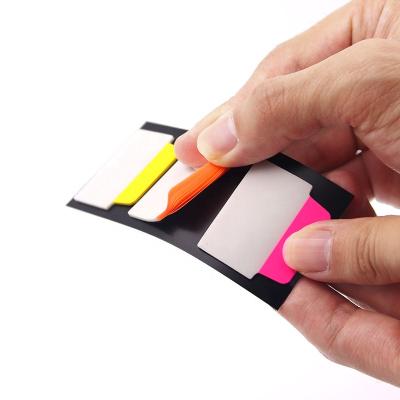 China Page Self Adhesive Neon Markers Sticky Note Tabs Colorful Index Label Flags Fluorescent Pet Sticky Notes for sale