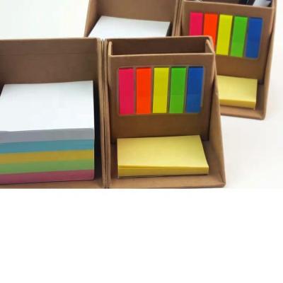 China New Self Adhesive Custom Office Stationery Items Boxed Paper Memo Pads Matched Sticky Notes With Pen Holder for sale