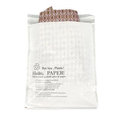 China China factory custom self-adhesive waterproof clear paper envelope compostable paper bags for clothing for sale