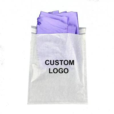 China Water Proof Biodegradable Garment Storage Sticker Paper Bag Wax Sticker Bag For Clothing Packaging Customized for sale